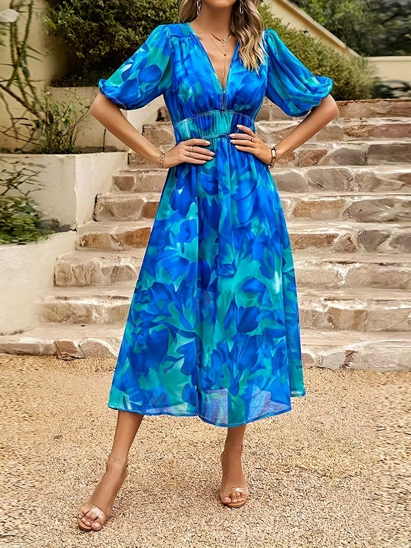 Garden Whimsy Floral Midi Dress