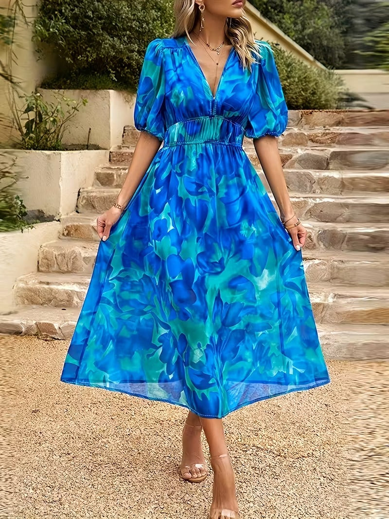 Garden Whimsy Floral Midi Dress