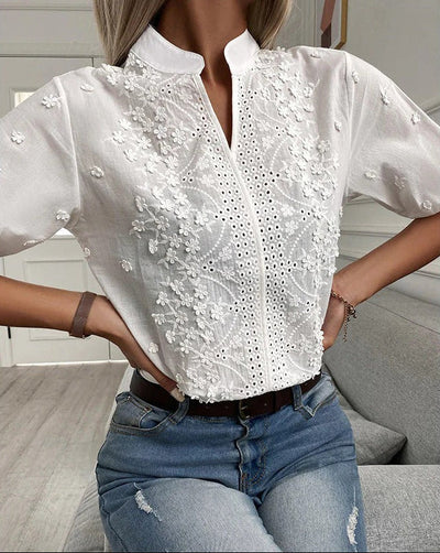 Garden Whisper Embroidered Blouse