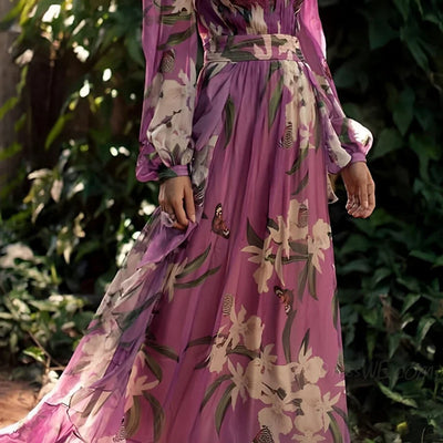 Garden Whispers Floral Maxi Dress
