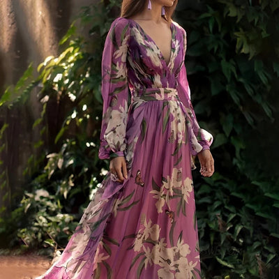 Garden Whispers Floral Maxi Dress