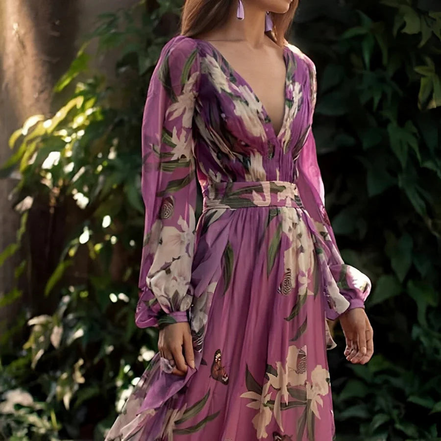 Garden Whispers Floral Maxi Dress