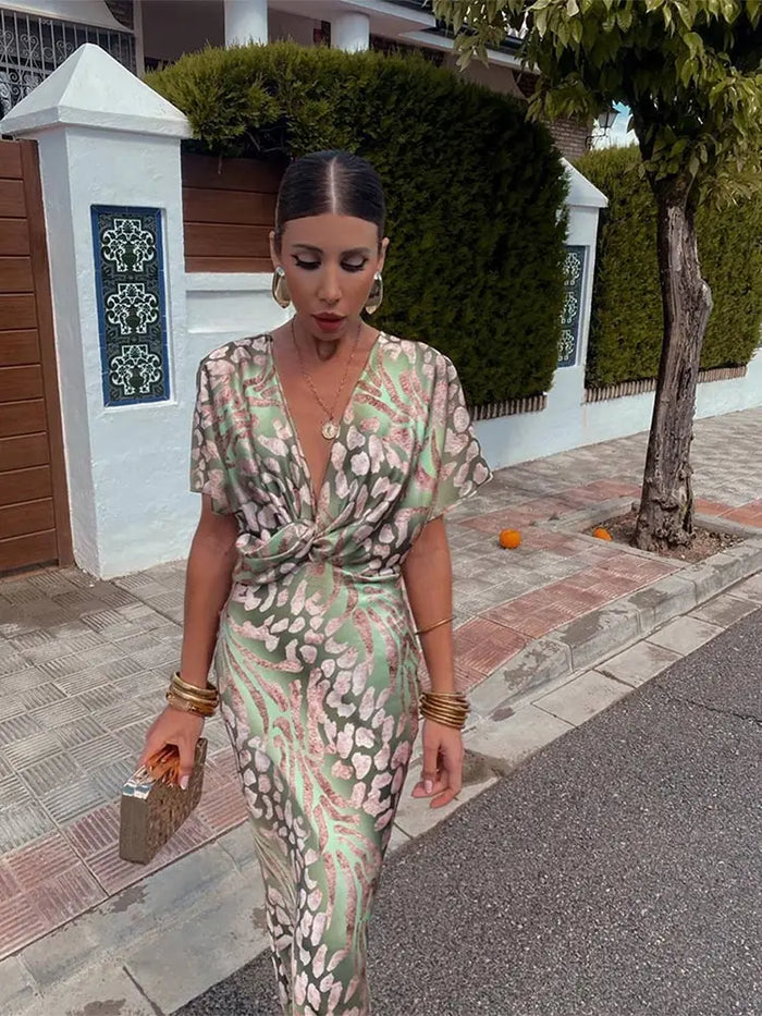 Golden Mirage Maxi Dress