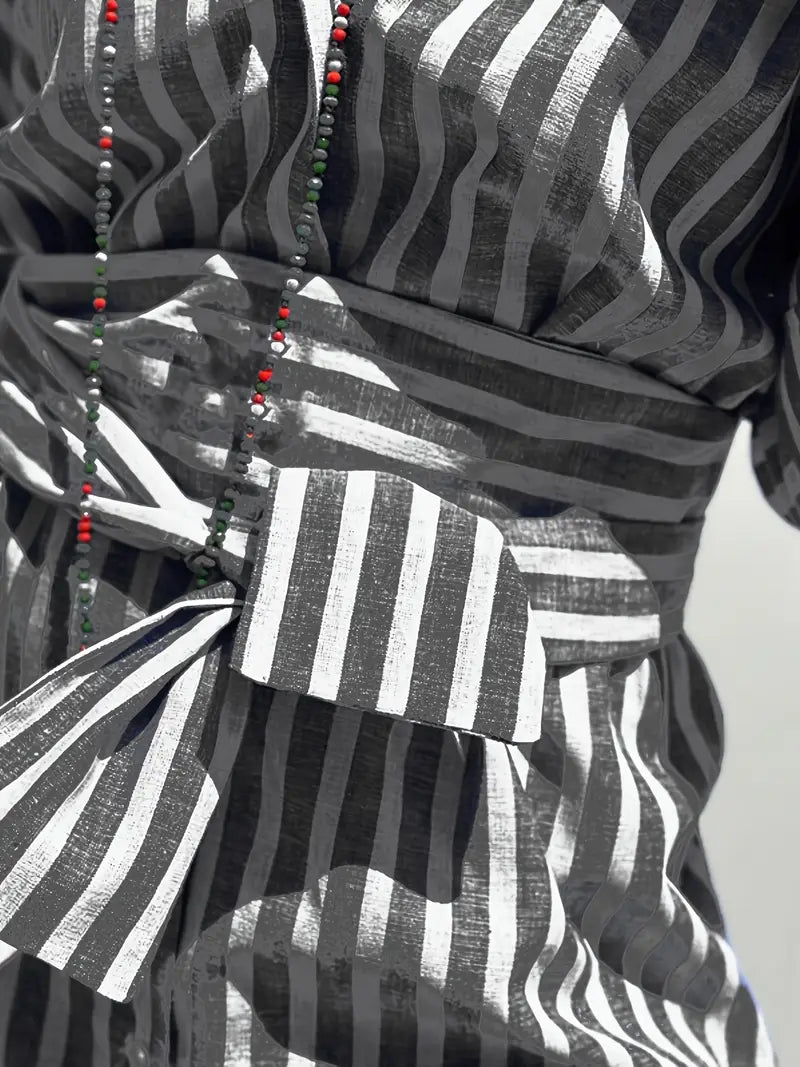 Golden Stride Split-Hem Shirt Dress