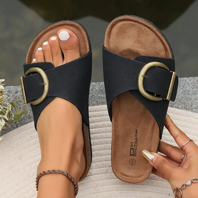 Golden Walk Buckle Sandals