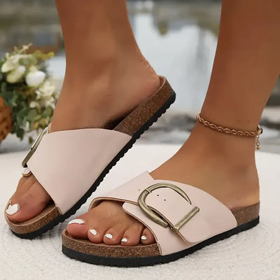 Golden Walk Buckle Sandals