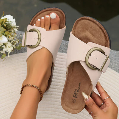 Golden Walk Buckle Sandals