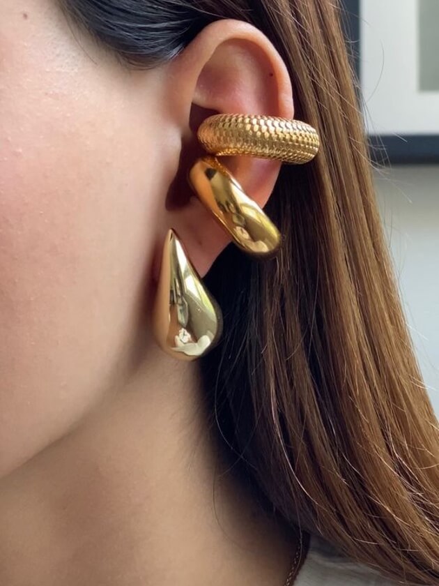 Golden Whisper Sculpted Earrings