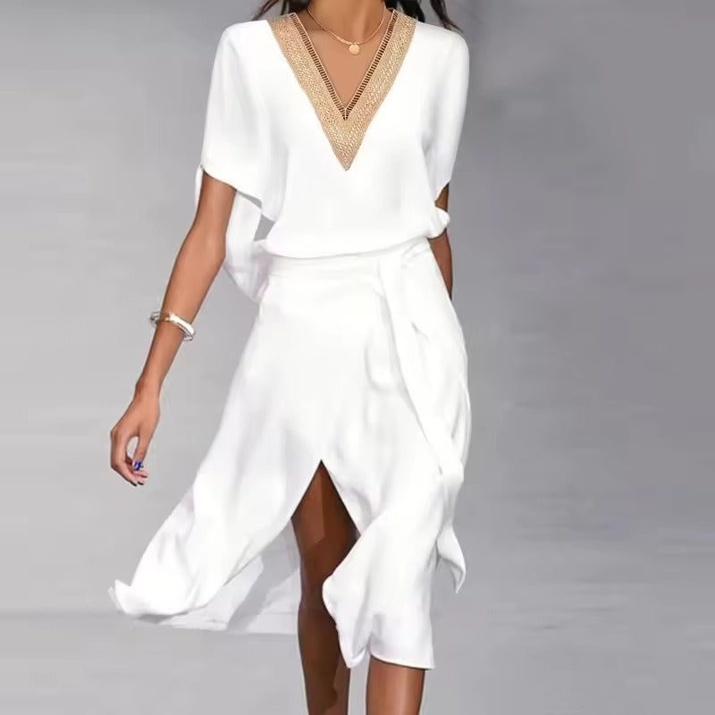 Graceful Allure Wrap Summer Dress