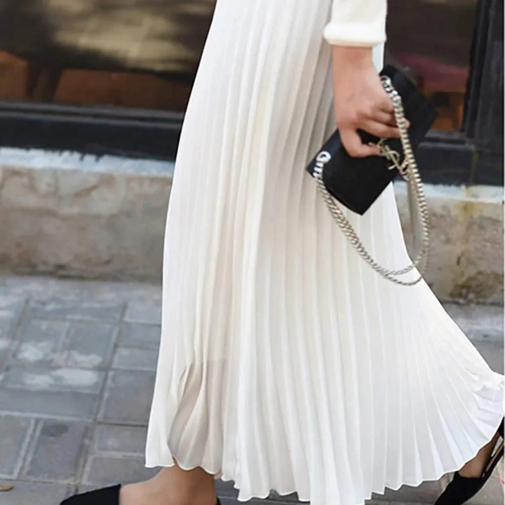 Graceful Echo Pleated Midi Skirt