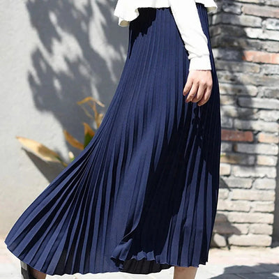 Graceful Echo Pleated Midi Skirt