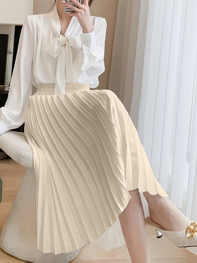 Graceful Echo Pleated Midi Skirt