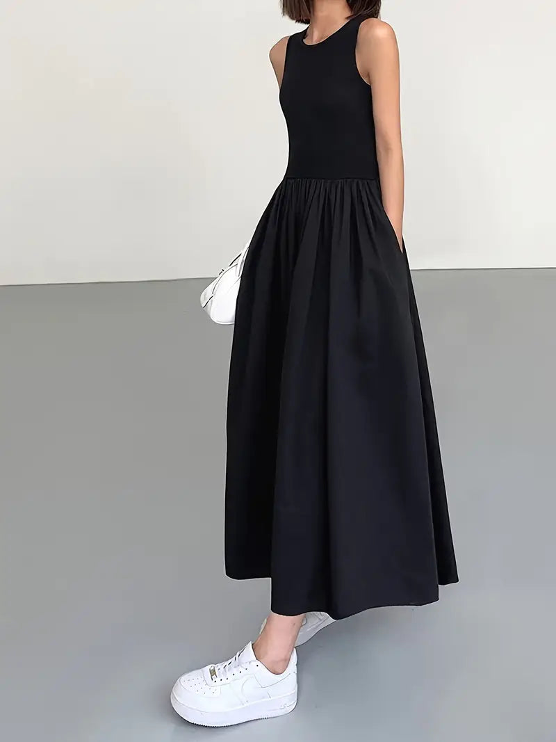 Graceful Flow Sleeveless Maxi Dress