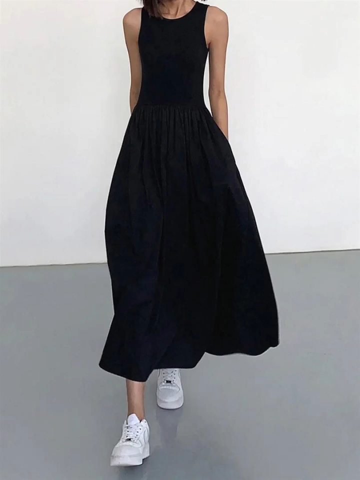 Graceful Flow Sleeveless Maxi Dress