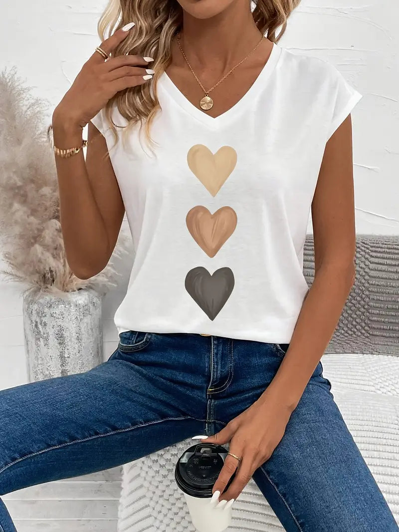 Heartfelt Charm Trio-Print Tee