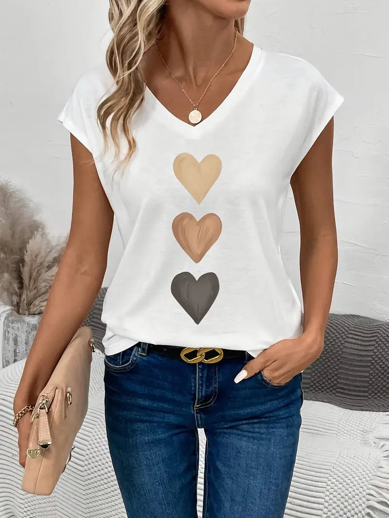 Heartfelt Charm Trio-Print Tee
