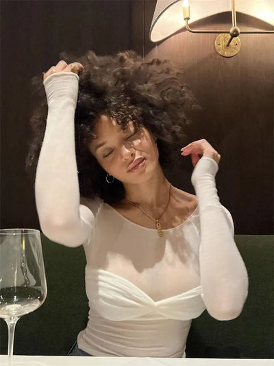 Heavenly Touch Sheer Mesh Top