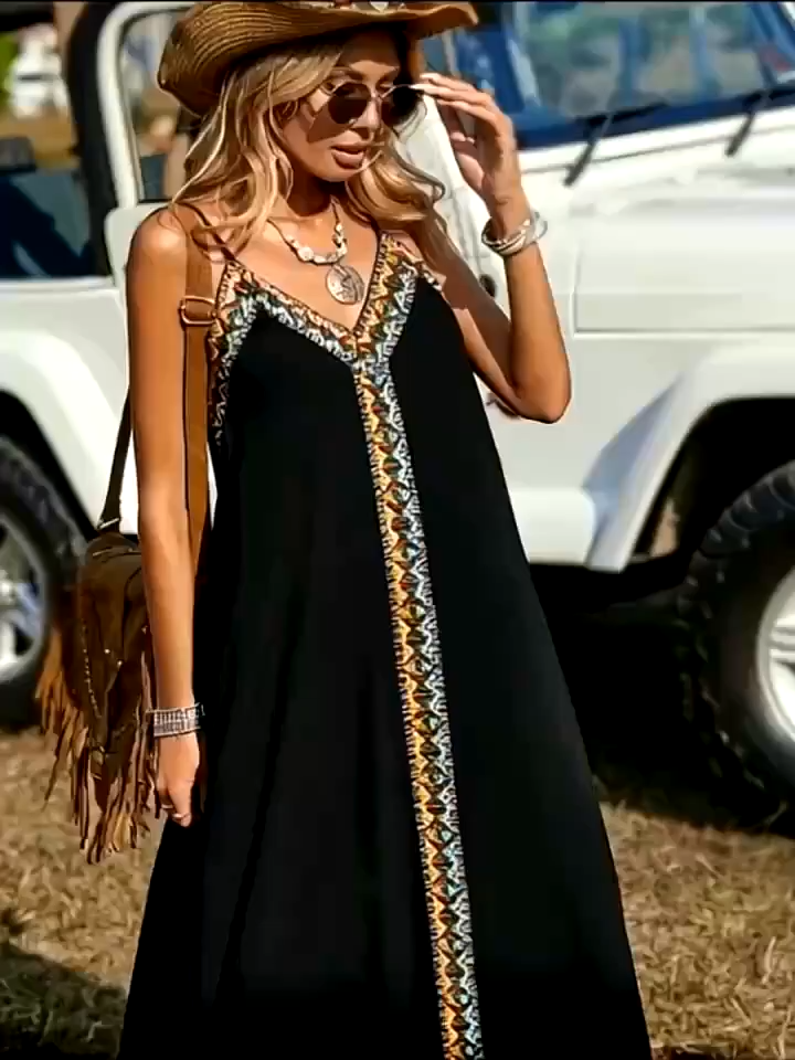 Island Muse Embroidered Maxi Dress