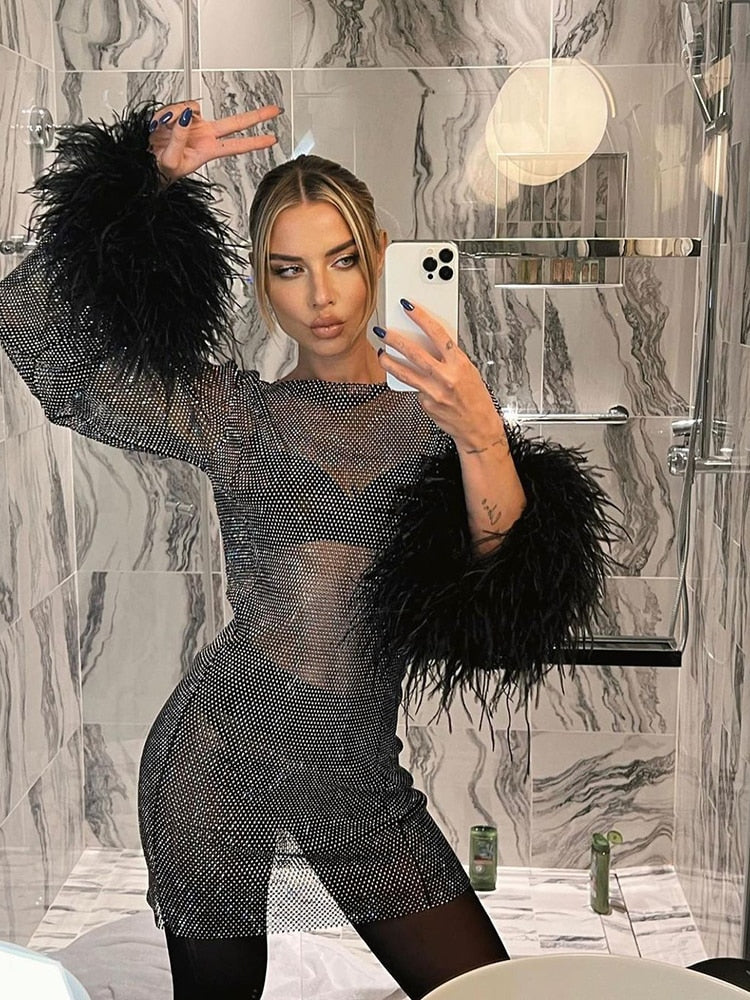 Metallic Cocktail Evening Dress