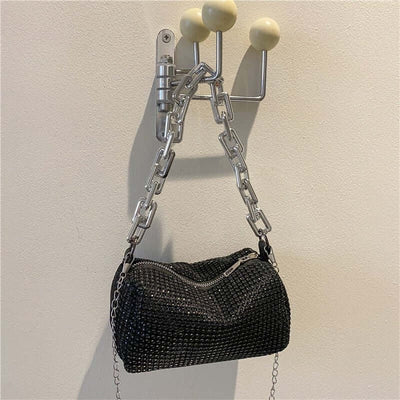 Midnight Allure Chain Detail Evening Bag