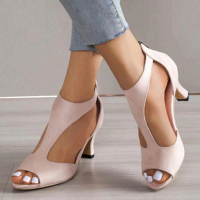 Enchanting Midnight Cutout Heeled Sandals