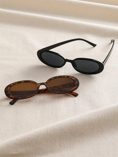Midnight Allure Oval Sunglasses