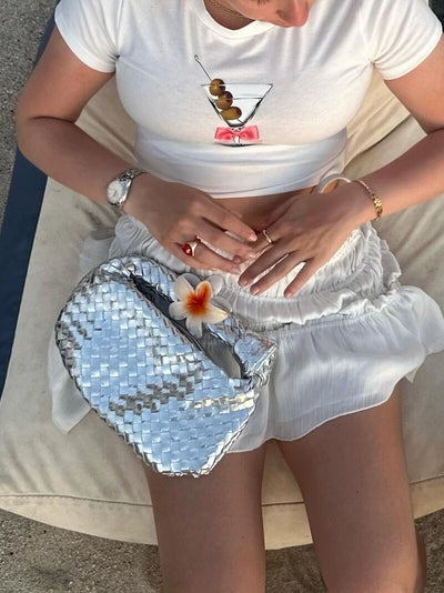 Midnight Allure Woven Mini Bag