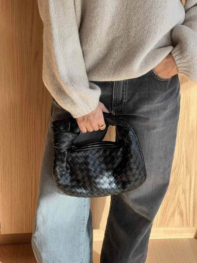 Midnight Allure Woven Mini Bag