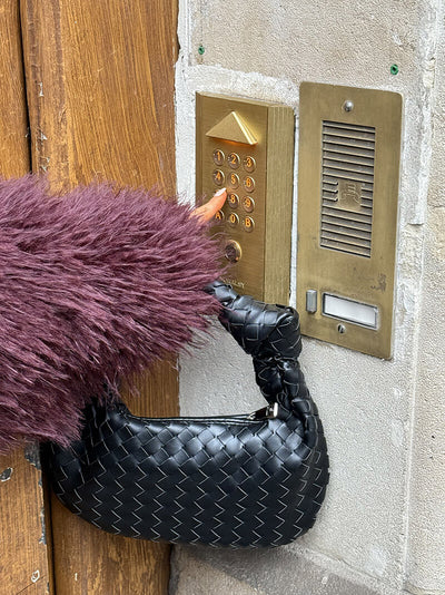 Midnight Allure Woven Mini Bag