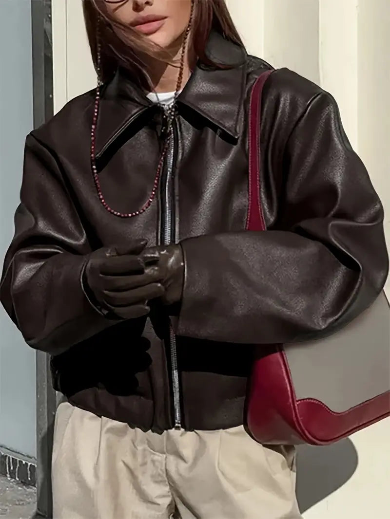 Midnight Edge Cropped Zip Jacket