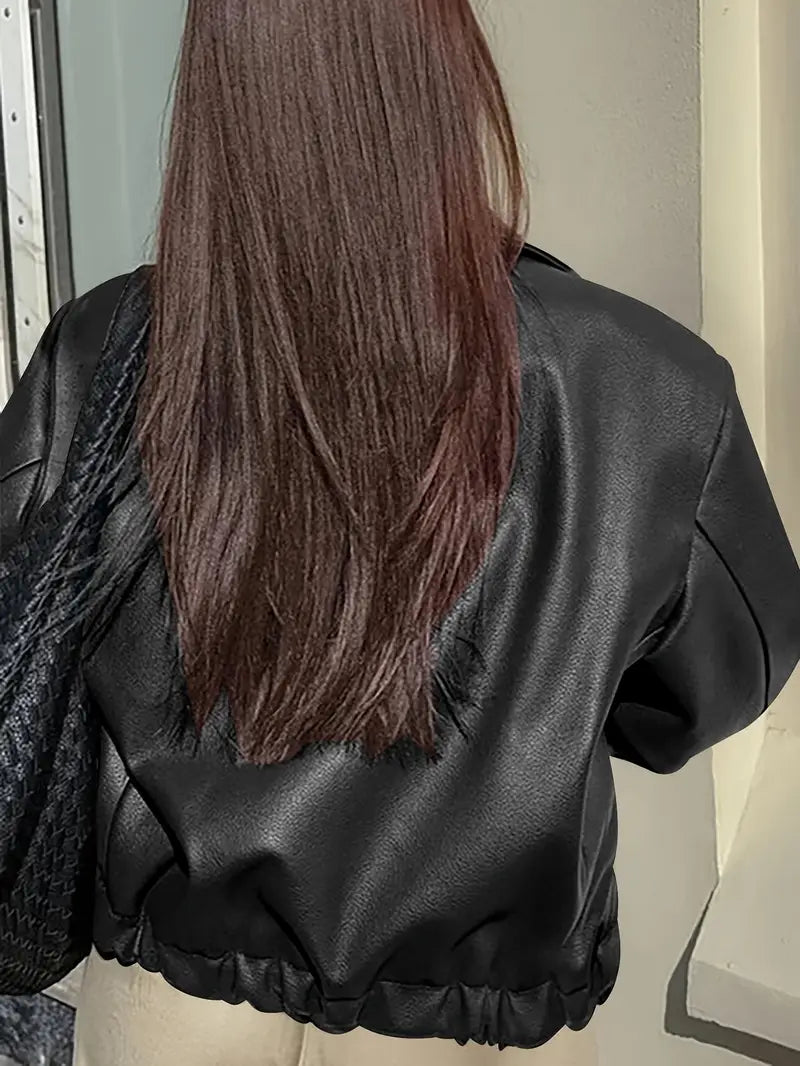 Midnight Edge Cropped Zip Jacket