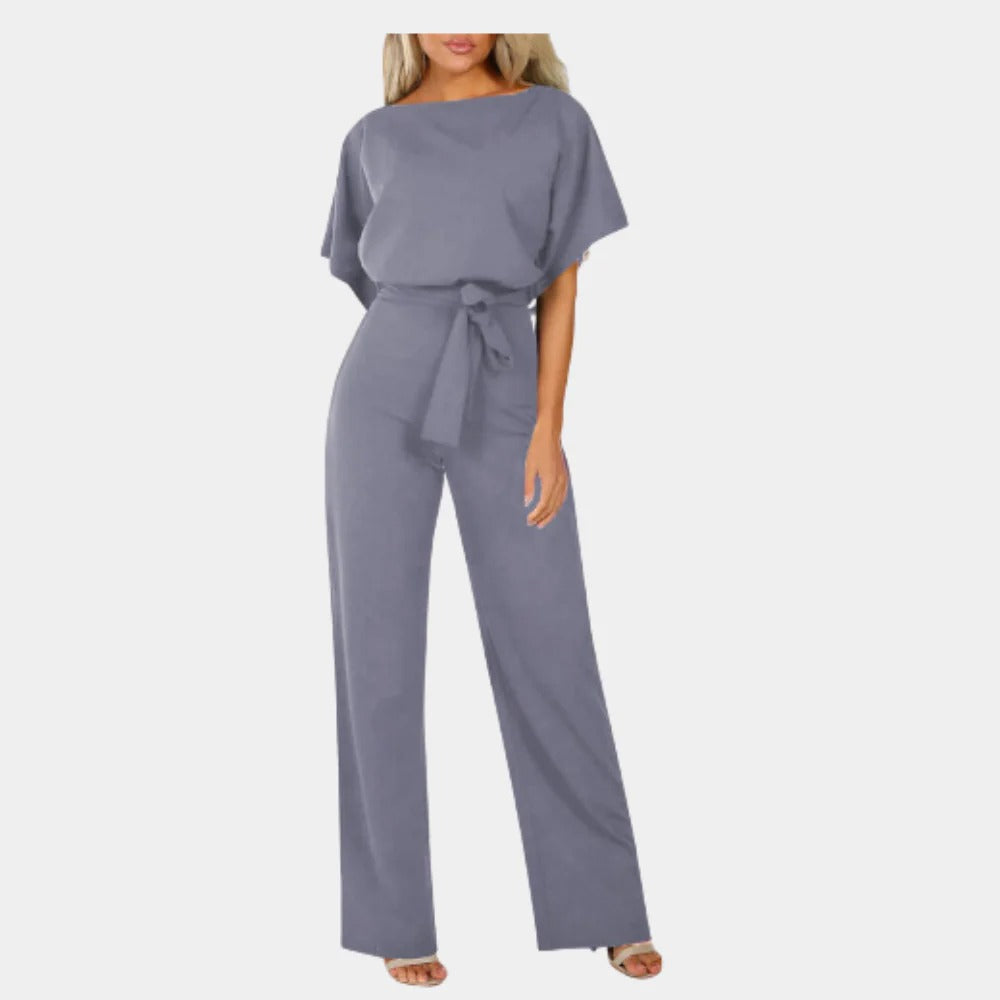 Midnight Grace Tie-Waist Wide-Leg Jumpsuit