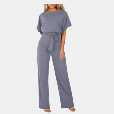 Midnight Grace Tie-Waist Wide-Leg Jumpsuit