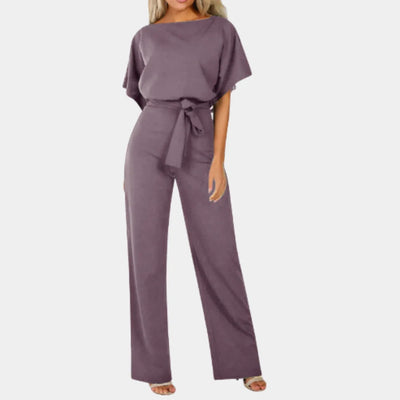 Midnight Grace Tie-Waist Wide-Leg Jumpsuit
