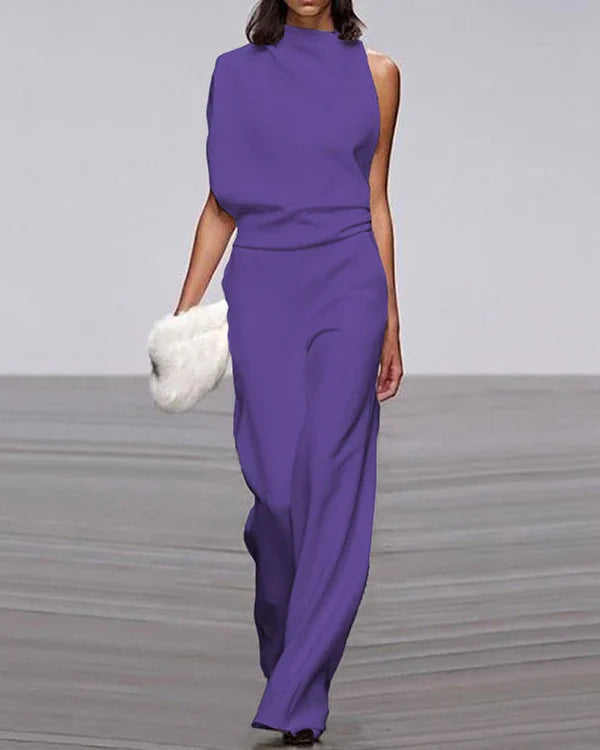 Midnight Poise One-Shoulder Jumpsuit