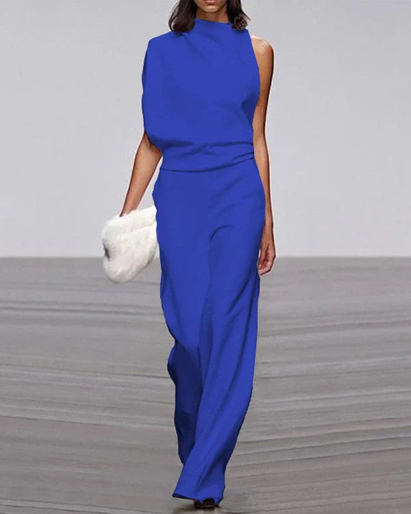Midnight Poise One-Shoulder Jumpsuit