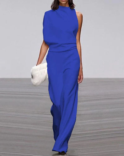 Midnight Poise One-Shoulder Jumpsuit