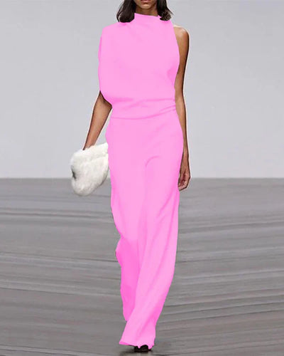 Midnight Poise One-Shoulder Jumpsuit