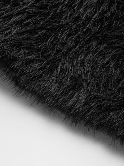 Midnight Power Sculpted Faux Fur Coat