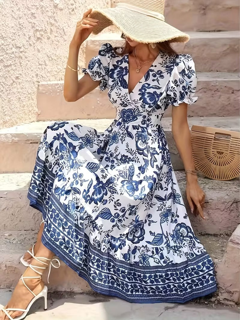 Serene Whispers Floral Summer Dress