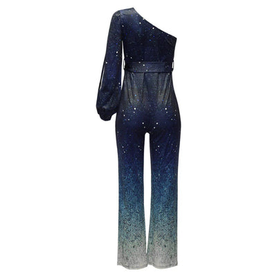 Midnight Sparkle Drape Jumpsuit