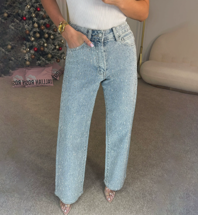 Midnight Sparkle Embellished Flare Jeans