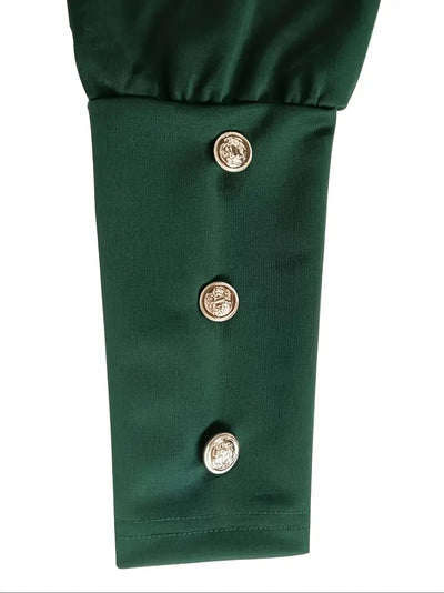 Midnight Whimsy Puff Sleeve Mini Dress