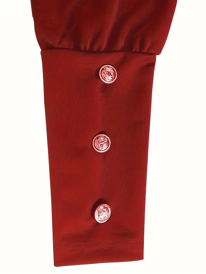 Midnight Whimsy Puff Sleeve Mini Dress