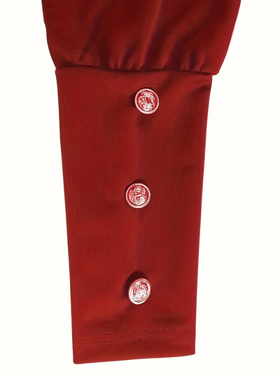 Midnight Whimsy Puff Sleeve Mini Dress