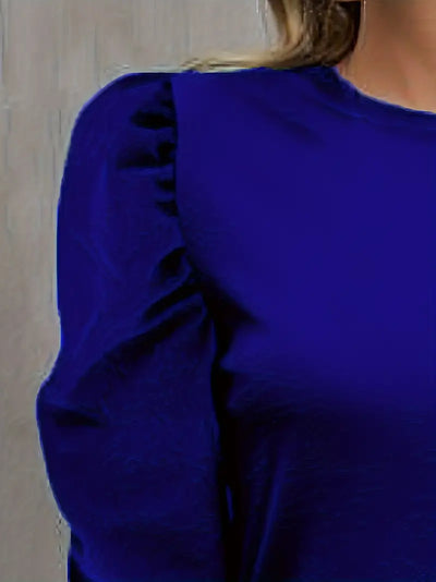 Midnight Whimsy Puff Sleeve Mini Dress