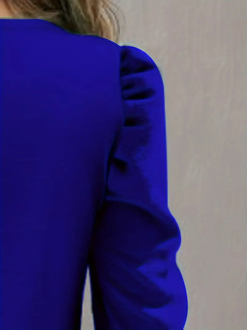 Midnight Whimsy Puff Sleeve Mini Dress