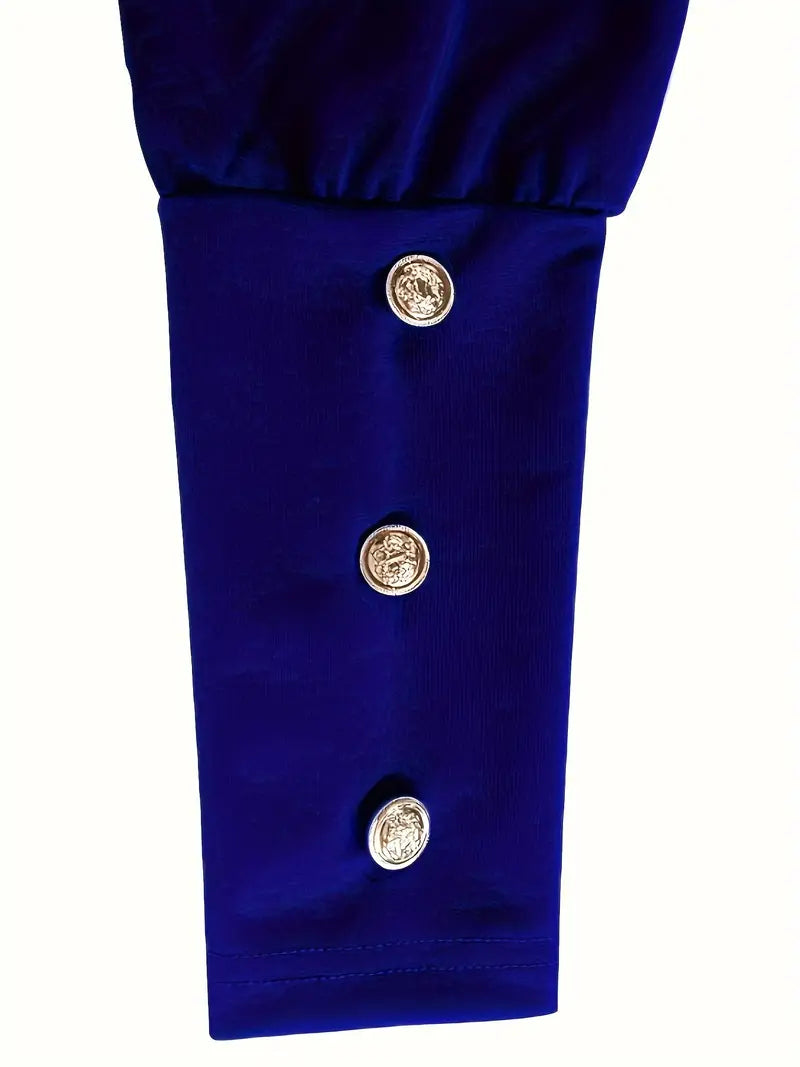 Midnight Whimsy Puff Sleeve Mini Dress