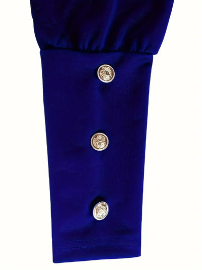 Midnight Whimsy Puff Sleeve Mini Dress