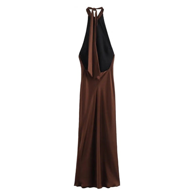 Midnight Whispers Back-Tie Maxi Dress